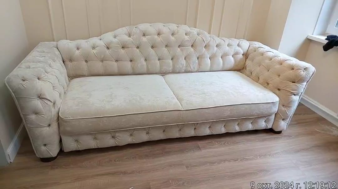 Замена обивки дивана на дому. Краснокаменск